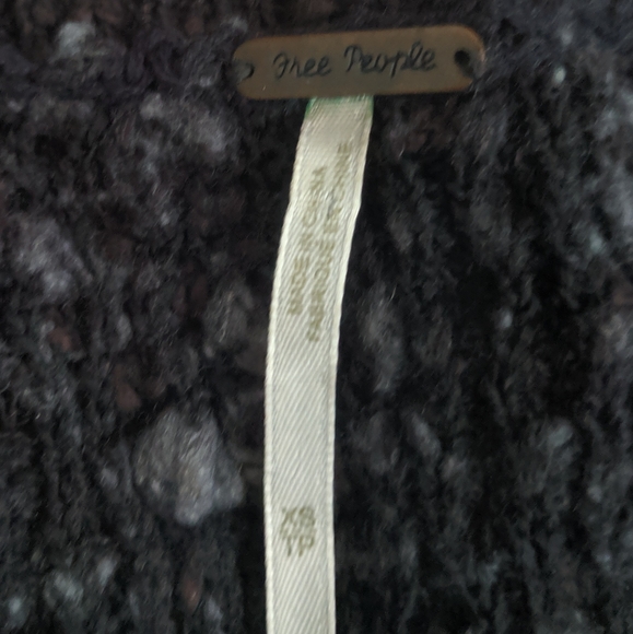 Free People Blue & Black Nubby Knit Sweater XS - Picture 4 of 6